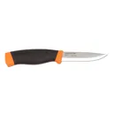 Morakniv Companion HD Fixed Blade Knife 4.1" Clip Point Carbon Polished Blade Polymer Handle Black/Orange - Morakniv