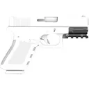Recover Tactical Picatinny Over Rail for Glock 17, 19 Gen 3, 4, 5 Polymer Black - Recover Tactical