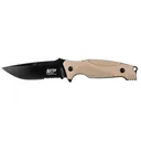 Smith & Wesson M&P 2.0 Fixed Blade Knife 4" Partially Serrated Drop Point 8Cr13MoV Black Oxide Blade Rubber Handle Faded Dark Earth (FDE) - Smith & Wesson
