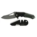 Lansky Responder Folding Knife Combo 3.5" Drop Point 440C Stainless Steel Blade with Blademedic Knife Sharpener - Lansky