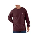 Carhartt Men's Loose Fit Heavyweight Long Sleeve Crew Neck Pocket T Shirt Port 2XL - Carhartt