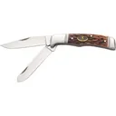 Browning Joint Venture Jigged Bone Pocket Knife 2.875" Clip and Spey Point 8Cr13MoV Stainless Mirror Polished Blade Jigged Bone Handle Bone - Browning