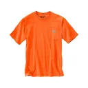 Carhartt Men's K87 Loose Fit Heavyweight Short Sleeve Crew Neck Pocket T Shirt Brite Orange 2XL Tall - Carhartt