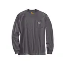 Carhartt Men's Loose Fit Heavyweight Long Sleeve Crew Neck Pocket T Shirt Carbon Heather 2XL - Carhartt