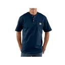 Carhartt Men's Loose Fit Heavyweight Short Sleeve Henley Pocket Shirt Navy 2XL - Carhartt