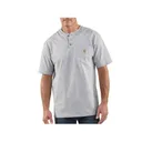 Carhartt Men's Loose Fit Heavyweight Short Sleeve Henley Pocket Shirt Heather Gray XL - Carhartt
