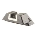 Glock Square Rear Sight 7.3mm .287" Height Steel Black White Outline - Glock