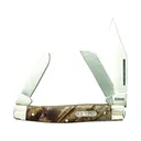 Old Timer Senior Pocket Knife 2.96" Clip Point 7Cr17MoV Polished Blade Desert Ironwood Handle Wood - Old Timer