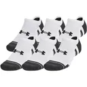 Under Armour Men's Performance Tech No Show Socks White Large - Under Armour
