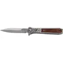 Smith & Wesson Unwavered Assisted Opening Pocket Knife 3.5" Dagger 8Cr13MoV Satin Blade Rosewood Handle Wood - Battenfeld Technologies