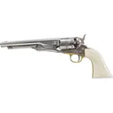 Pietta 1860 Army Black Powder Revolver 44 Caliber 8" Unfinished Barrel Unfinished Frame White Grip - Pietta