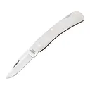 Bear & Son 126 Folding Knife 3" Clip Point Carbon Satin Blade Stainless Steel Handle Satin - Bear & Son