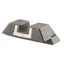 Glock Square Rear Sight 6.5mm .256" Height Steel Black White Outline - Glock