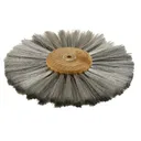 Grobet 6" Diameter 2 Row Brushing Wheel .003 Stainless Steel - Grobet