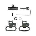 GrovTec Muzzle Loader Sling Swivel Set Thompson Center Renegade, New Englander Black Ramrod Ferrule  Sling Swivel Studs 1" Locking Swivels Steel Black - Grovtec