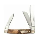 Old Timer Middleman Pocket Knife 2-Blade Sheepsfoot and Clip Point 7Cr17MoV High Carbon Stainless Steel Desert Iron Wood Handle - Old Timer