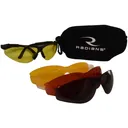 Radians T-85 Shooting Glasses Kit Black Frame Clear Smoke Amber Orange and Copper Lenses - Radians