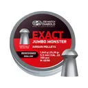 JSB Exact Jumbo Monster Shallow Skirt Air Gun Pellets 22 Caliber 25.39 Grain Tin of 350 - Jsb