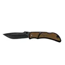 Outdoor Edge Chasm Pocket Knife 3.3" Drop Point 8Cr13MoV Blackstone Blade Zytel Handle Black/Brown - Outdoor Edge Knives
