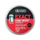 JSB Exact King Heavy MkII Air Gun Pellets 25 Caliber 33.95 Grain Tin of 300 - Jsb
