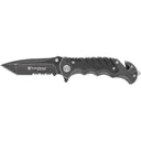 Smith & Wesson Border Guard Pocket Knife 3.5" Tanto Point 7Cr17 Stainless Steel Blade G-10 Overlay Handle Stonewash - Smith and Wesson