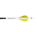 NAP Quikfletch Quikspin Vane Arrow Fletching System  2" Yellow, White, and Yellow 6PK - Nap