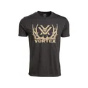 Vortex Optics Men's Full Tine Short Sleeve Crew Neck T Shirt Charcoal Heather Large - Vortex