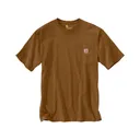 Carhartt Men's K87 Loose Fit Heavyweight Short Sleeve Crew Neck Pocket T Shirt Oiled Walnut Heather 2XL - Carhartt