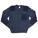 Military Surplus Czech M97 V-Neck Sweater Grade 1 Blue/Gray Large - Military Surplus