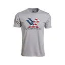 Vortex Optics Men's Stars and Stripes Short Sleeve Crew Neck T Shirt Gray Heather 3XL - Vortex