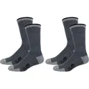 MidwayUSA Men's Lightweight Crew Hunting Socks Merino Wool Carbon Gray Large (9-12) 2 Pairs - Midwayusa