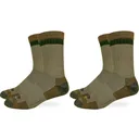 MidwayUSA Men's Lightweight Low Crew Hiking Socks Merino Wool Taupe/Coyote Large 2 Pairs - Midwayusa