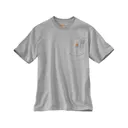 Carhartt Men's K87 Loose Fit Heavyweight Short Sleeve Crew Neck Pocket T Shirt Heather Gray Large - Carhartt