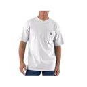 Carhartt Men's K87 Loose Fit Heavyweight Short Sleeve Crew Neck Pocket T Shirt White Medium - Carhartt