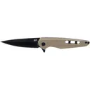 Schrade Kinetic Folding Knife 3.5" Drop Point AUS-8 Stainless Black Oxide Blade G-10 Handle Flat Dark Earth - Schrade