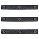 Slate Black Industries M-LOK 3-Slot Rail Cover Polymer Black 3PK - Slate Black Industries