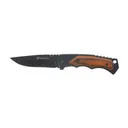 Smith & Wesson 1147091 Pocket Knife 3.7" Drop Point 8Cr13MoV Black Blade Wood Handle Brown - Smith & Wesson