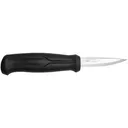 Morakniv Wood Carving Basic Fixed Blade Knife 2.9" Drop Point Stainless Satin Blade Polypropylene Handle Black - Morakniv