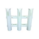 T-H Marine 3 in 1 Molded Rod Holder Rod Rack White - T-H Marine