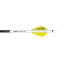 NAP Quikfletch Twister Vane 2" Yellow, White, and Yellow Arrow Fletching System 6PK - New Archery Products