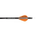 NAP Quikfletch Twister Black Tube Vane 2" Orange, White, and Orange Arrow Fletching System 6PK - Nap