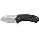 Camillus Bombat Pocket Knife 2.25" Wharncliffe 420 Satin Blade Glass Reinforced Nylon (GRN) Handle Black - Camillus