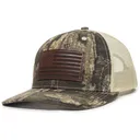 Realtree Mens Camo Flag Hat Realtree Timber/Tan - Realtree