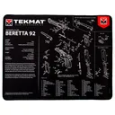 Tekmat Ultra 20 Beretta 92 Gun Cleaning Mat Black - TekMat