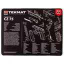 Tekmat Ultra 20 CZ 75 Gun Cleaning Mat Black - TekMat