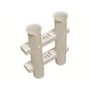 T-H Marine 2 in 1 Molded Rod Holder Rod Rack White - T-H Marine