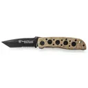 Smith & Wesson Extreme Ops CK5TBSD Pocket Knife 3.2" Serrated Tanto Point 7Cr17 High Carbon Stainless Steel Blade Aluminum Handle Desert - Smith and Wesson