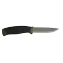 Morakniv Companion Fixed Blade Knife 4.1" Clip Point Carbon Polished Blade Polymer Handle Black/Green - Morakniv