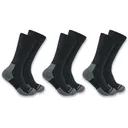 Carhartt Men's Lightweight Stretch Top Crew Sock Black Large 3 Pack - Carhartt