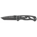 Smith & Wesson Extreme Ops Pocket Knife 2.65" Partially Serrated Tanto Point 7Cr17MoV Black Stonewash Blade Stainless Steel Handle Black Stonewash - Smith & Wesson